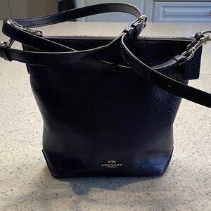 Coach Midnight Blue Leather Shoulder Bag Vintage